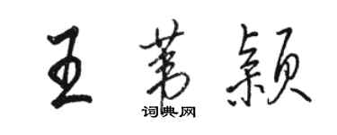 骆恒光王苇颖行书个性签名怎么写