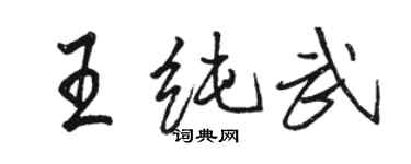 骆恒光王纯武行书个性签名怎么写
