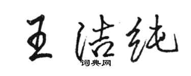 骆恒光王洁纯行书个性签名怎么写
