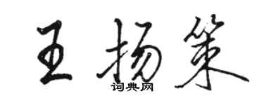 骆恒光王扬策行书个性签名怎么写