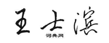 骆恒光王士滨行书个性签名怎么写