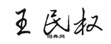 骆恒光王民权行书个性签名怎么写