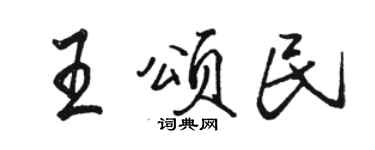骆恒光王颂民行书个性签名怎么写