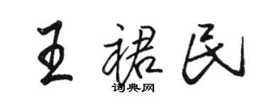 骆恒光王裙民行书个性签名怎么写
