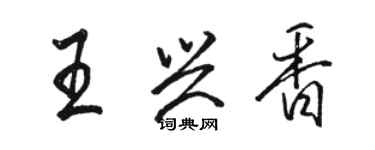 骆恒光王兴香行书个性签名怎么写