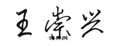 骆恒光王崇兴行书个性签名怎么写