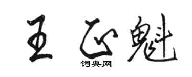骆恒光王正魁行书个性签名怎么写