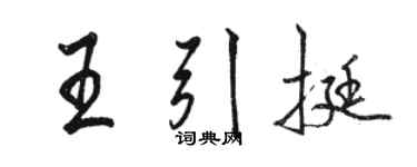 骆恒光王引挺行书个性签名怎么写