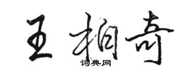 骆恒光王柏奇行书个性签名怎么写
