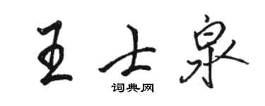 骆恒光王士泉行书个性签名怎么写