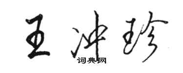 骆恒光王冲珍行书个性签名怎么写