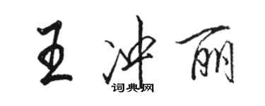 骆恒光王冲丽行书个性签名怎么写