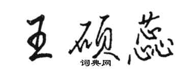 骆恒光王硕蕊行书个性签名怎么写