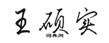 骆恒光王硕实行书个性签名怎么写