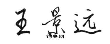 骆恒光王景远行书个性签名怎么写