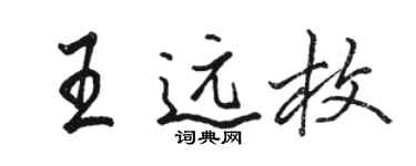 骆恒光王远枚行书个性签名怎么写