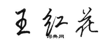 骆恒光王红花行书个性签名怎么写