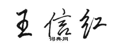 骆恒光王信红行书个性签名怎么写
