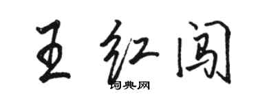 骆恒光王红闯行书个性签名怎么写