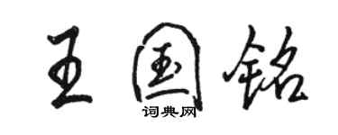 骆恒光王国铭行书个性签名怎么写