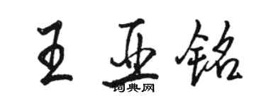 骆恒光王亚铭行书个性签名怎么写