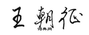 骆恒光王朝征行书个性签名怎么写