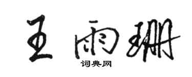 骆恒光王雨珊行书个性签名怎么写