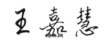 骆恒光王嘉慧行书个性签名怎么写