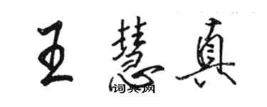 骆恒光王慧真行书个性签名怎么写