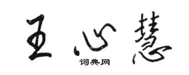 骆恒光王心慧行书个性签名怎么写