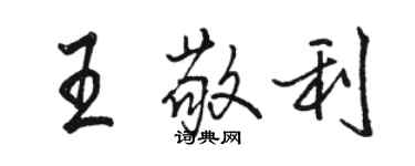 骆恒光王敬利行书个性签名怎么写