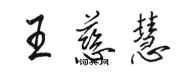 骆恒光王慈慧行书个性签名怎么写