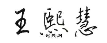 骆恒光王熙慧行书个性签名怎么写