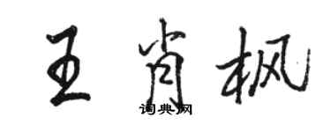 骆恒光王肖枫行书个性签名怎么写