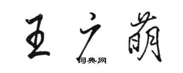 骆恒光王广萌行书个性签名怎么写