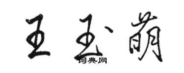 骆恒光王玉萌行书个性签名怎么写