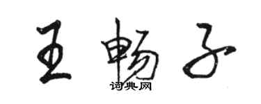 骆恒光王畅子行书个性签名怎么写