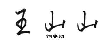 骆恒光王山山行书个性签名怎么写