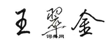 骆恒光王翠金行书个性签名怎么写