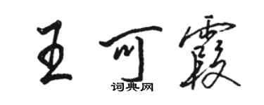 骆恒光王可霞行书个性签名怎么写