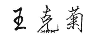 骆恒光王克菊行书个性签名怎么写