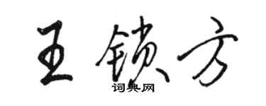 骆恒光王锁方行书个性签名怎么写