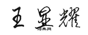 骆恒光王显耀行书个性签名怎么写