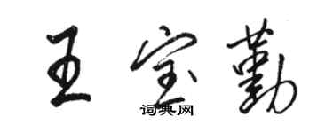 骆恒光王宝勤行书个性签名怎么写