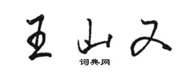 骆恒光王山又行书个性签名怎么写