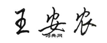 骆恒光王安农行书个性签名怎么写