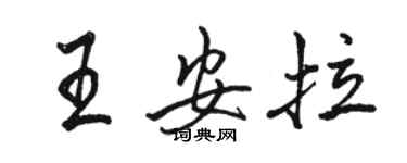 骆恒光王安拉行书个性签名怎么写