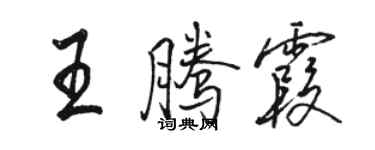 骆恒光王腾霞行书个性签名怎么写
