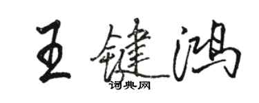骆恒光王键鸿行书个性签名怎么写