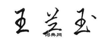 骆恒光王兰玉行书个性签名怎么写